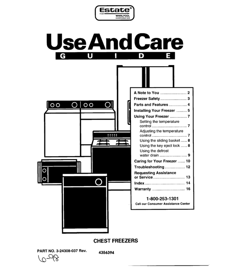 Whirlpool CHEST FREEZERS Use and care guide