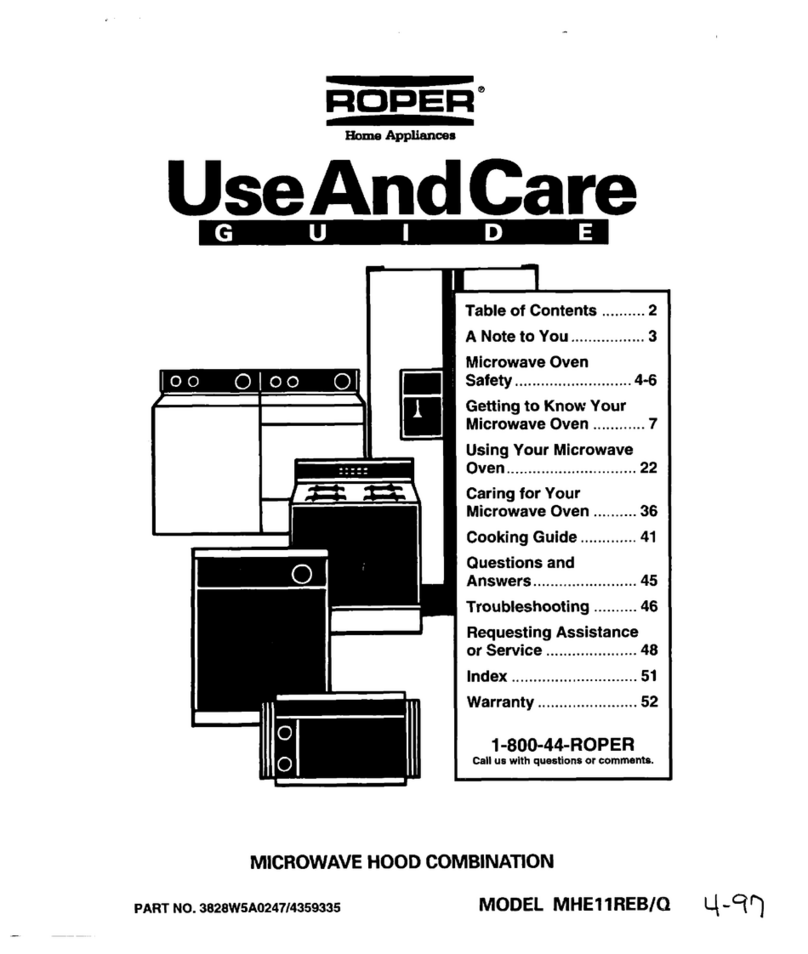 Roper lREB/Q Use and care guide