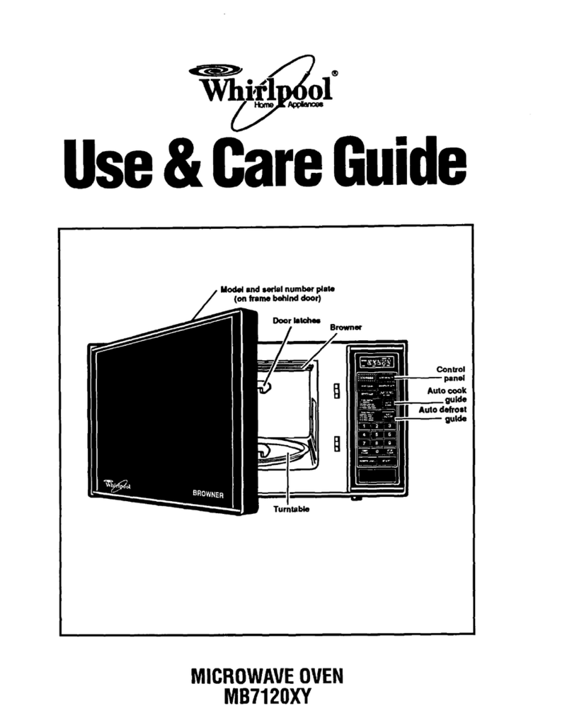 Whirlpool MB7120XY Use & care guide