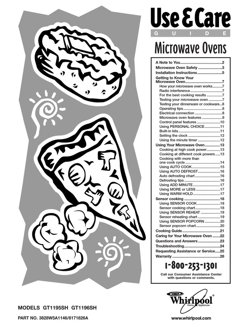 Whirlpool GT1196SH Use & care guide