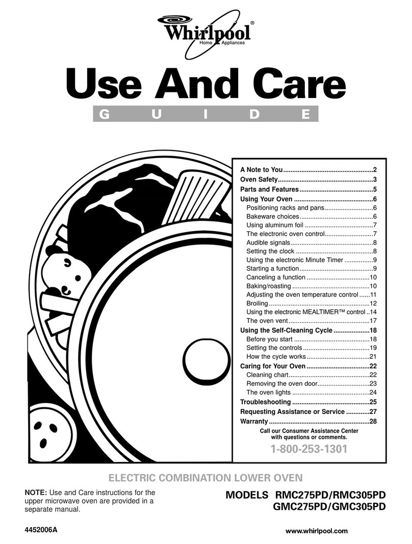 Whirlpool GMC305PD Use and care guide