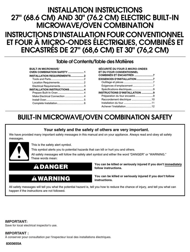 Whirlpool GMC275PRB00 installation instructions