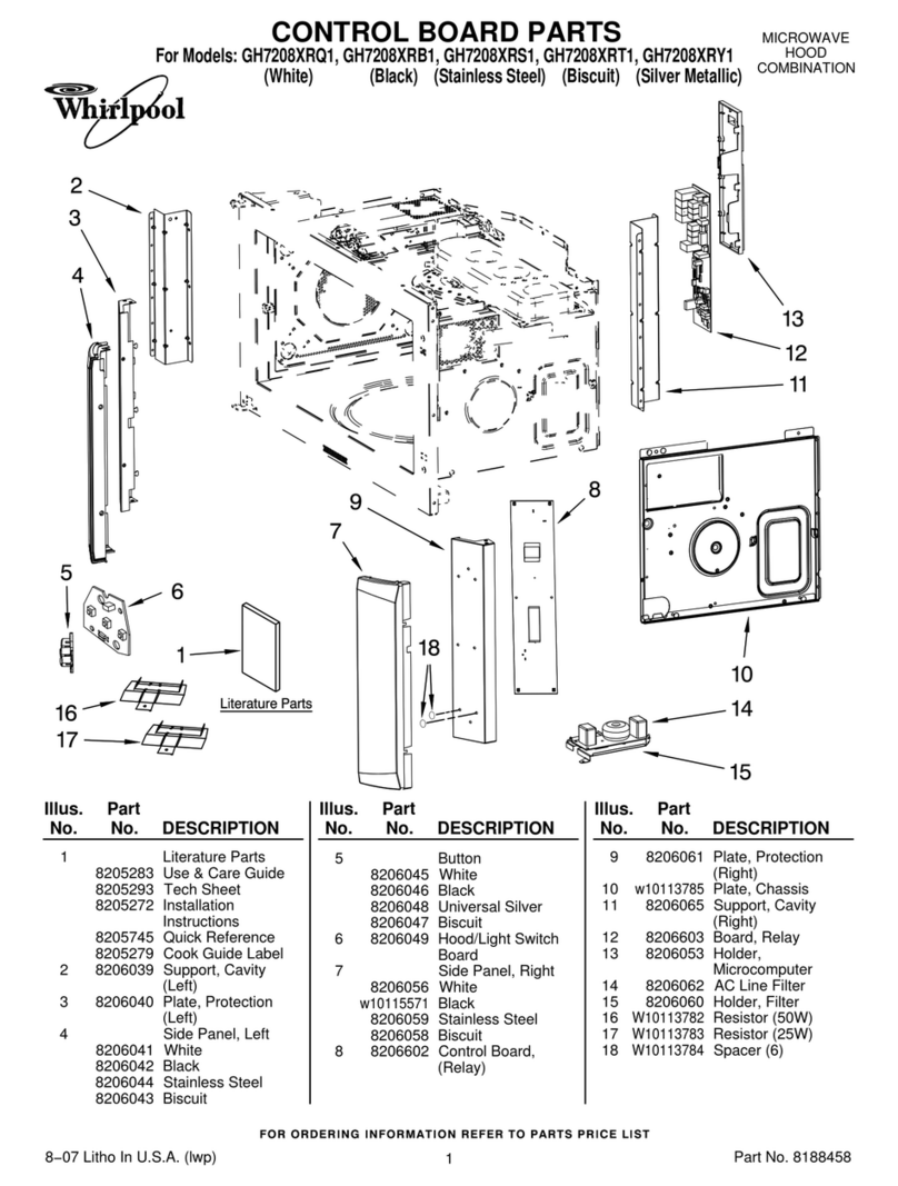 Whirlpool GH7208XRB1 parts list