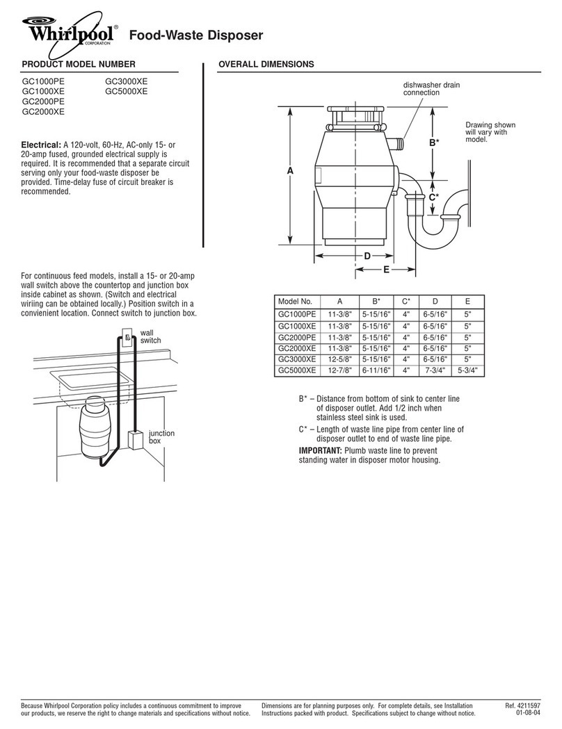 Whirlpool GC1000PE User instructions Whirlpool GC1000PE User instructions