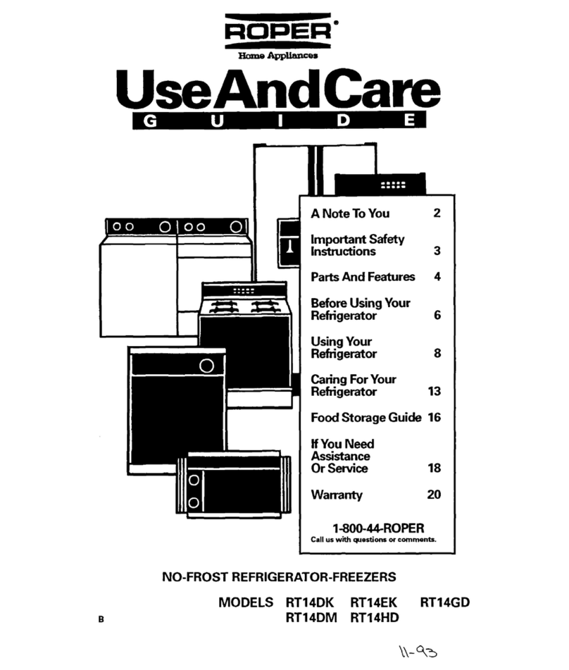 Roper RT14EK Use and care guide