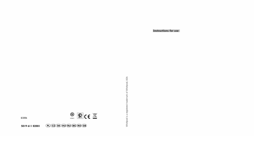 Whirlpool Freezer user manual
