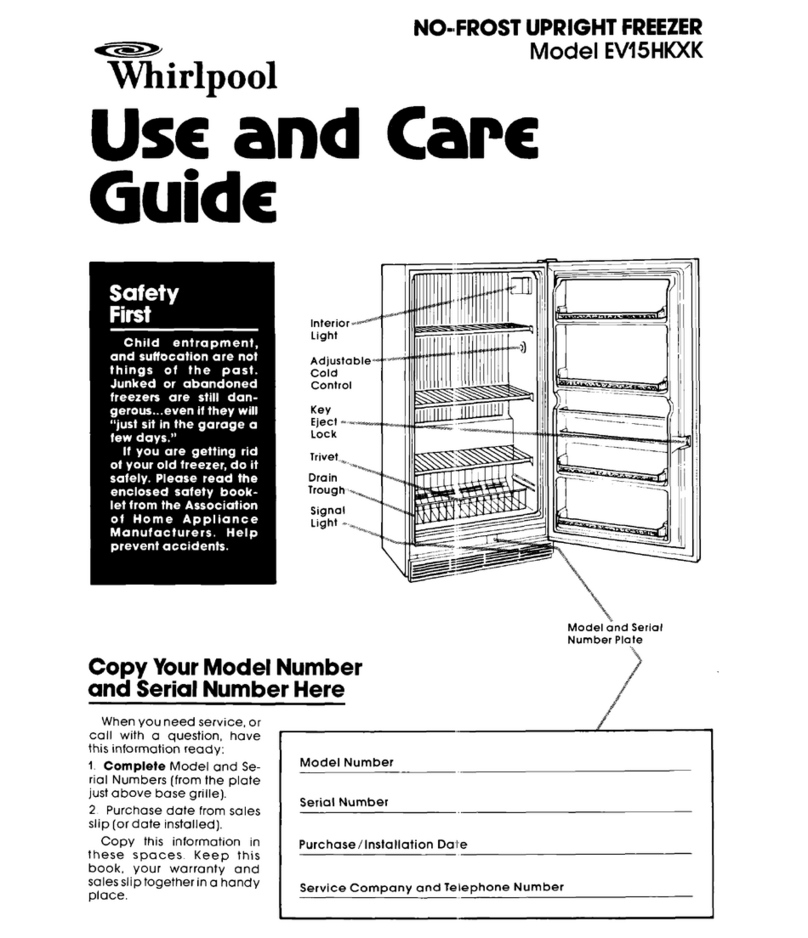 Whirlpool EVISHKXK Use and care guide
