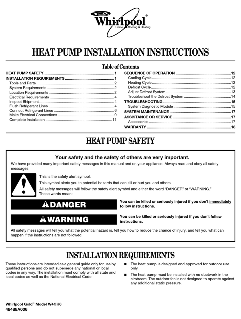 Whirlpool GOLD W4GH6 installation instructions