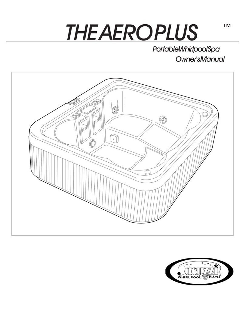 Jacuzzi AERO PLUS PortableWhirlpoolSpa User manual Jacuzzi AERO PLUS PortableWhirlpoolSpa User manual