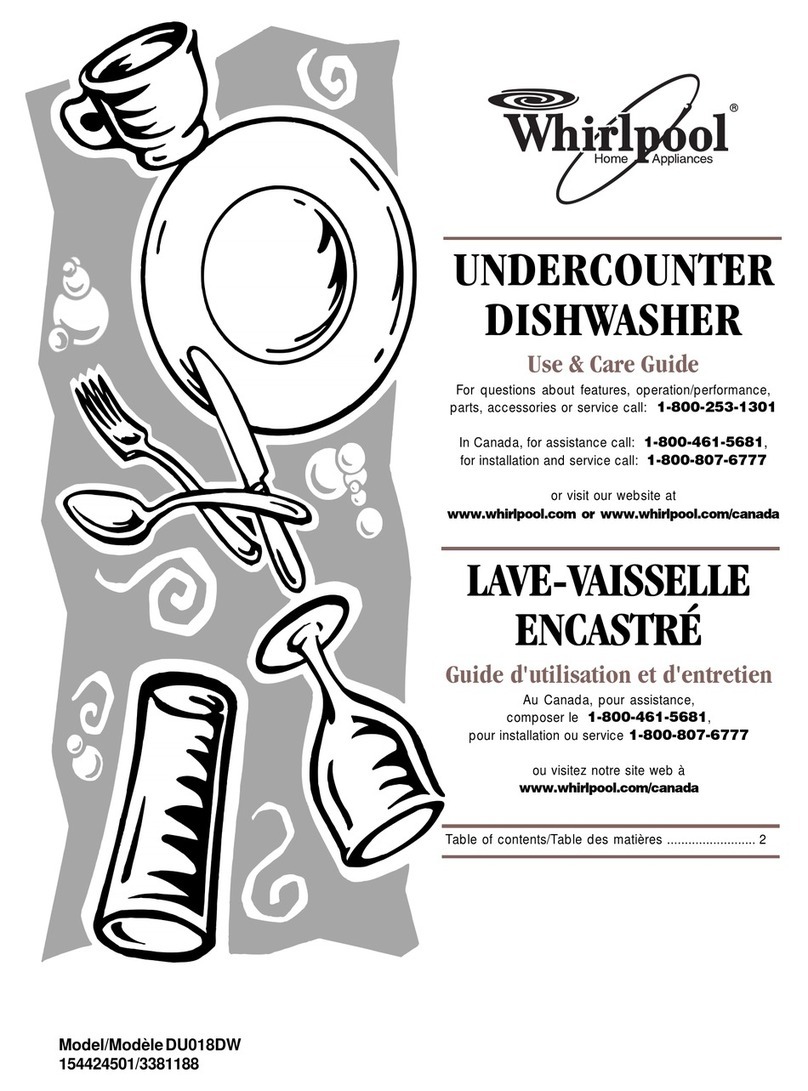 Whirlpool DU018DW Series User manual