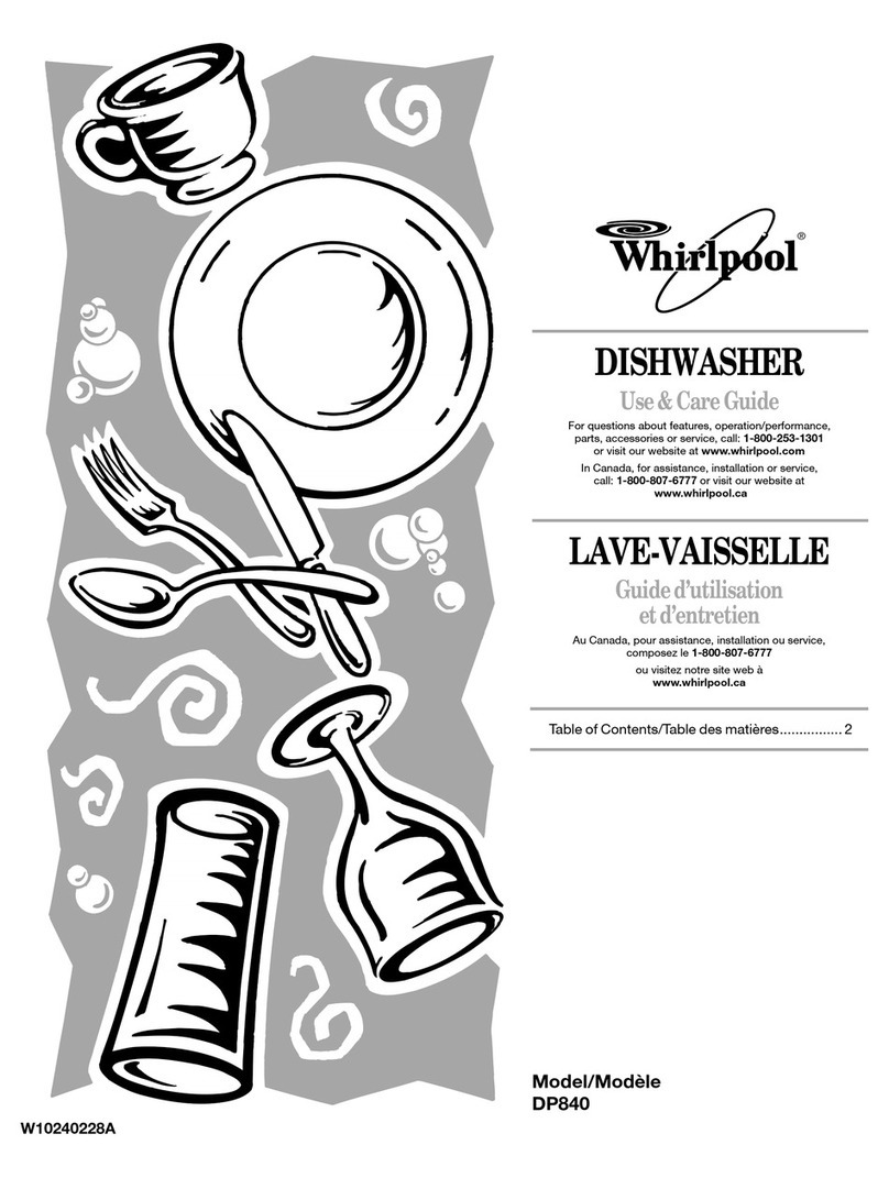 Whirlpool DP840 Use and care guide