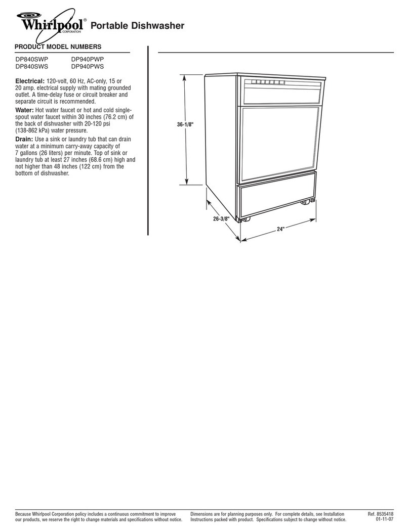 Whirlpool DP840SWS User instructions