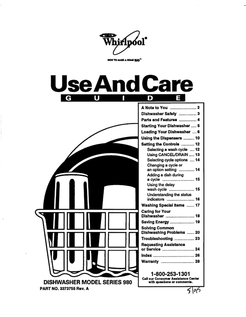 Whirlpool series 980 Use and care guide