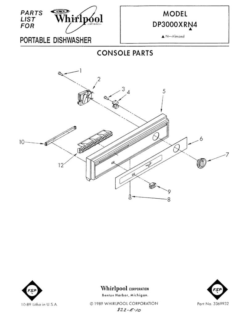Whirlpool DP3000XRN4 parts manual
