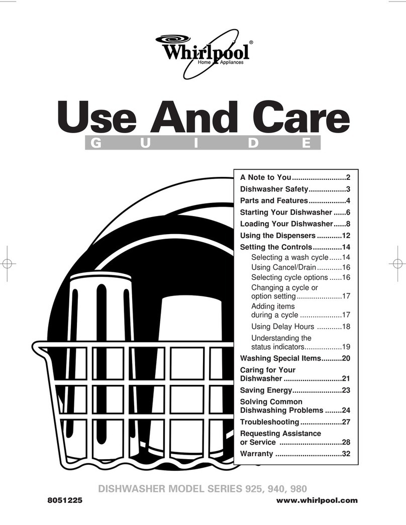 Whirlpool series 980 Use and care guide