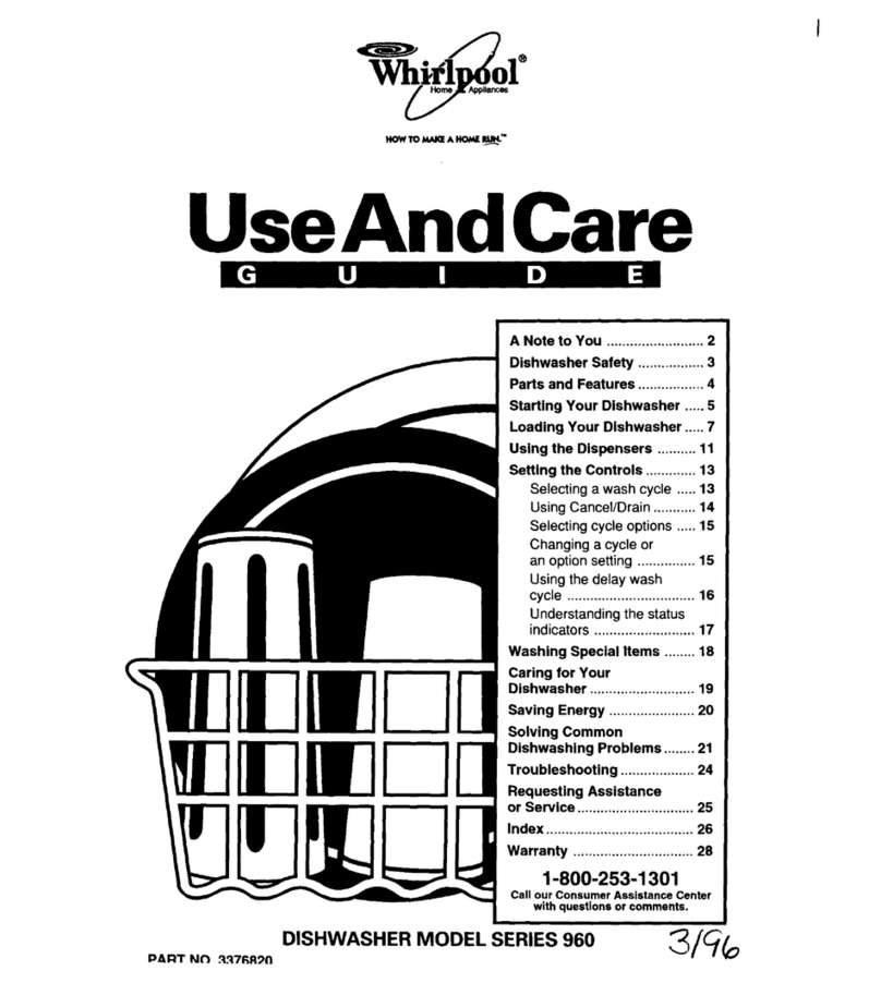 Whirlpool Series 960 Use and care guide