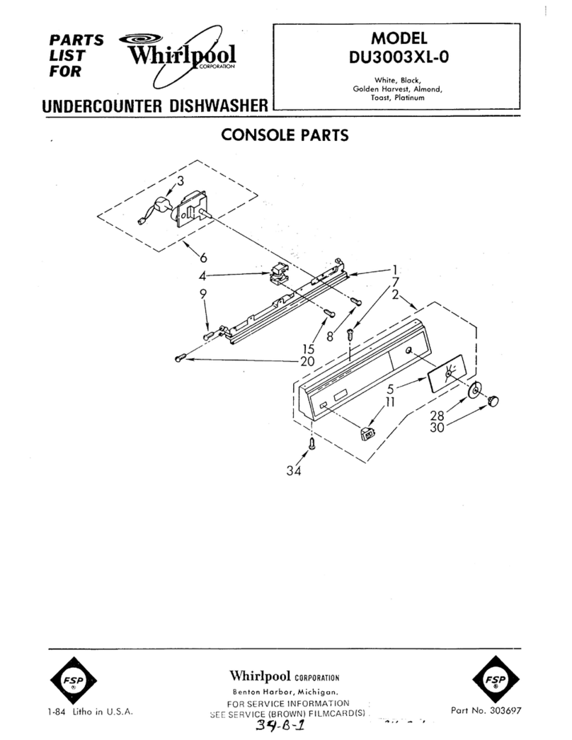 Whirlpool DU3003XL-0 parts list