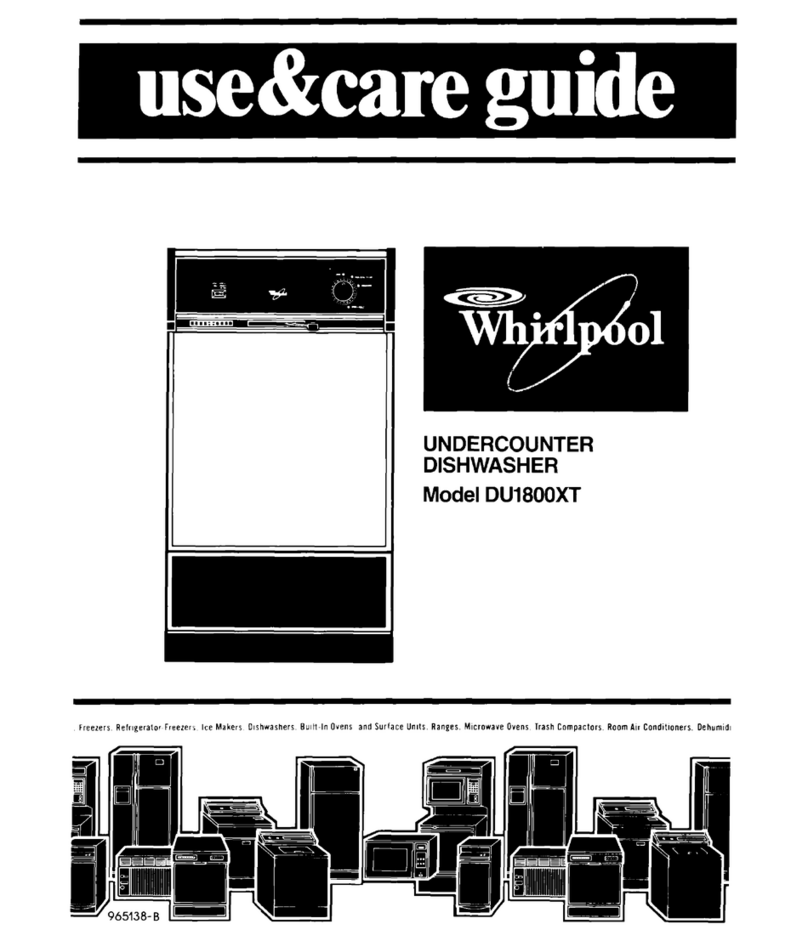 Whirlpool DU1800XT User manual Whirlpool DU1800XT User manual