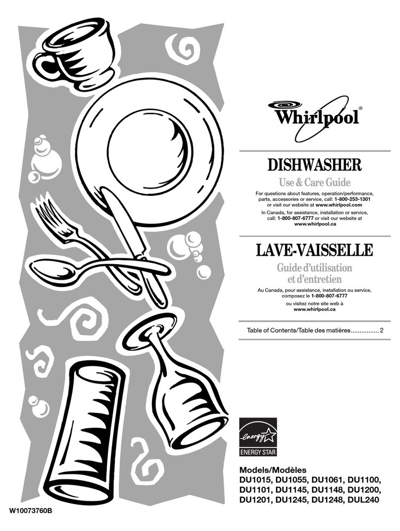 Whirlpool DU1015 User manual