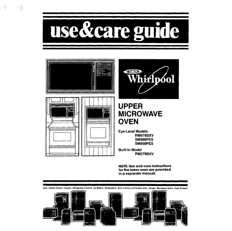 Whirlpool SM958PES Use & care guide