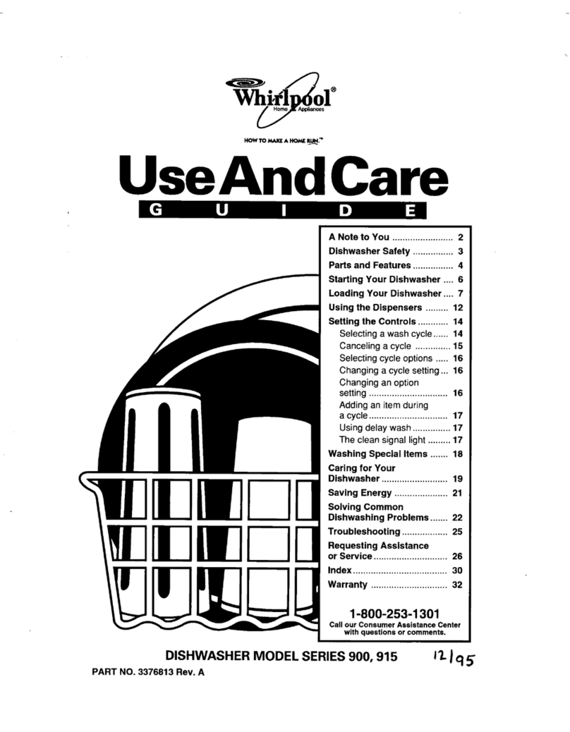 Whirlpool 915 SERIES Use and care guide
