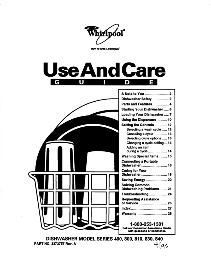 Whirlpool 400 series User manual