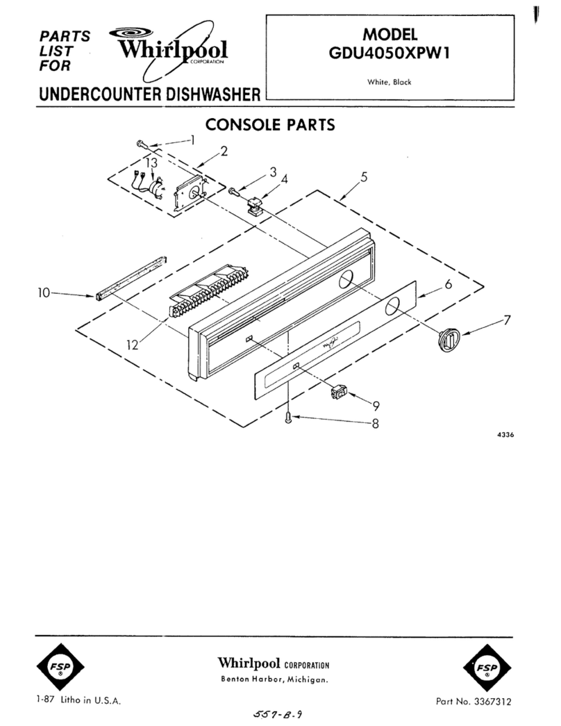 Whirlpool GDU4050XPW1 parts list