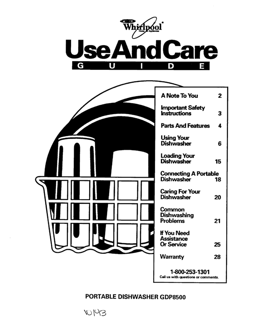 Whirlpool GDP8500 Use & care guide