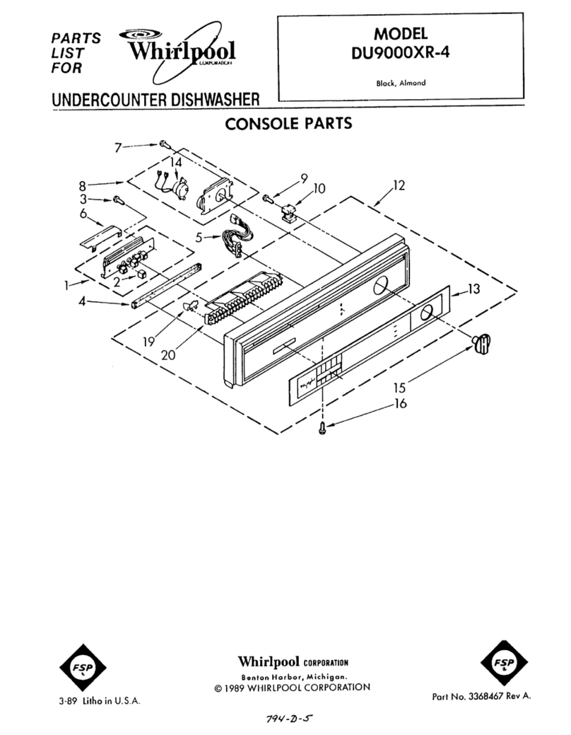 Whirlpool FSP DU9000XR-4 parts list