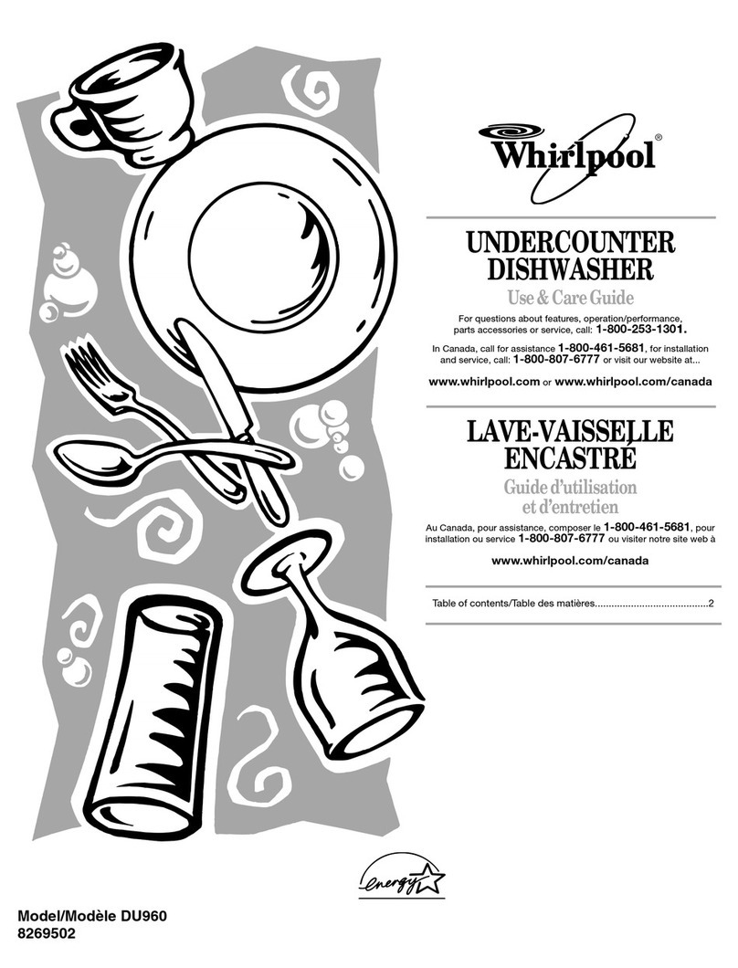Whirlpool DU960 User manual