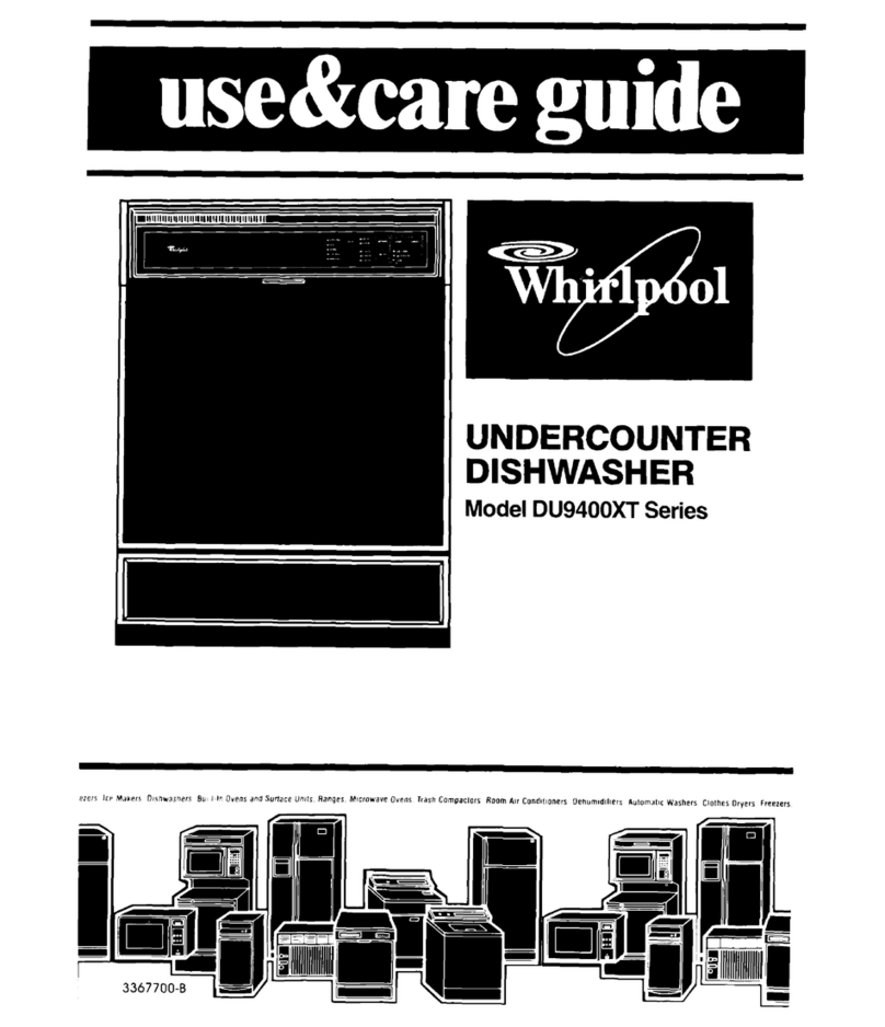 Whirlpool DU9400XT Series Use & care guide