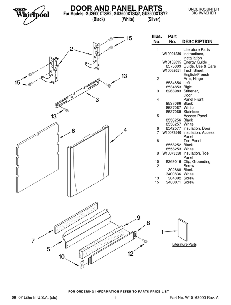Whirlpool GU3600XTSB2 User manual