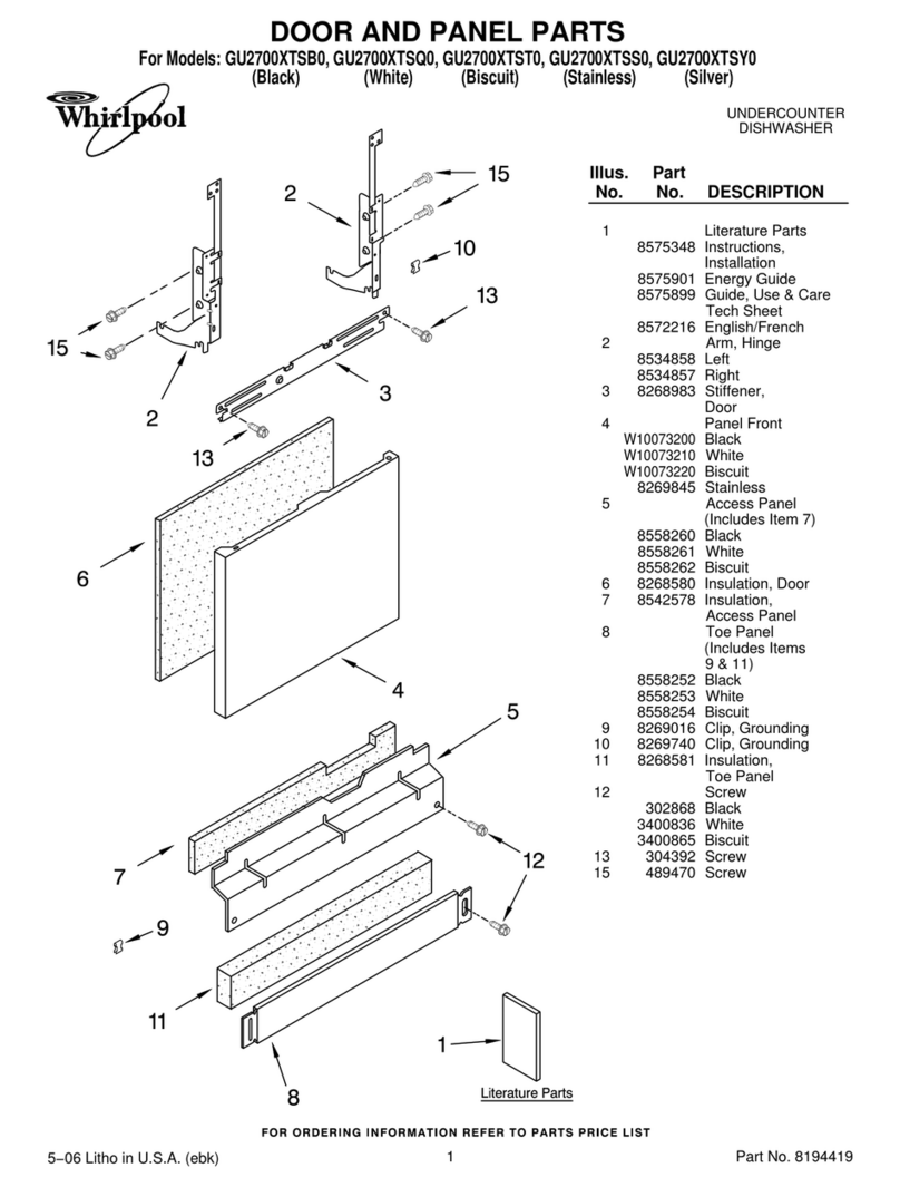 Whirlpool GU2700XTSB0 parts list
