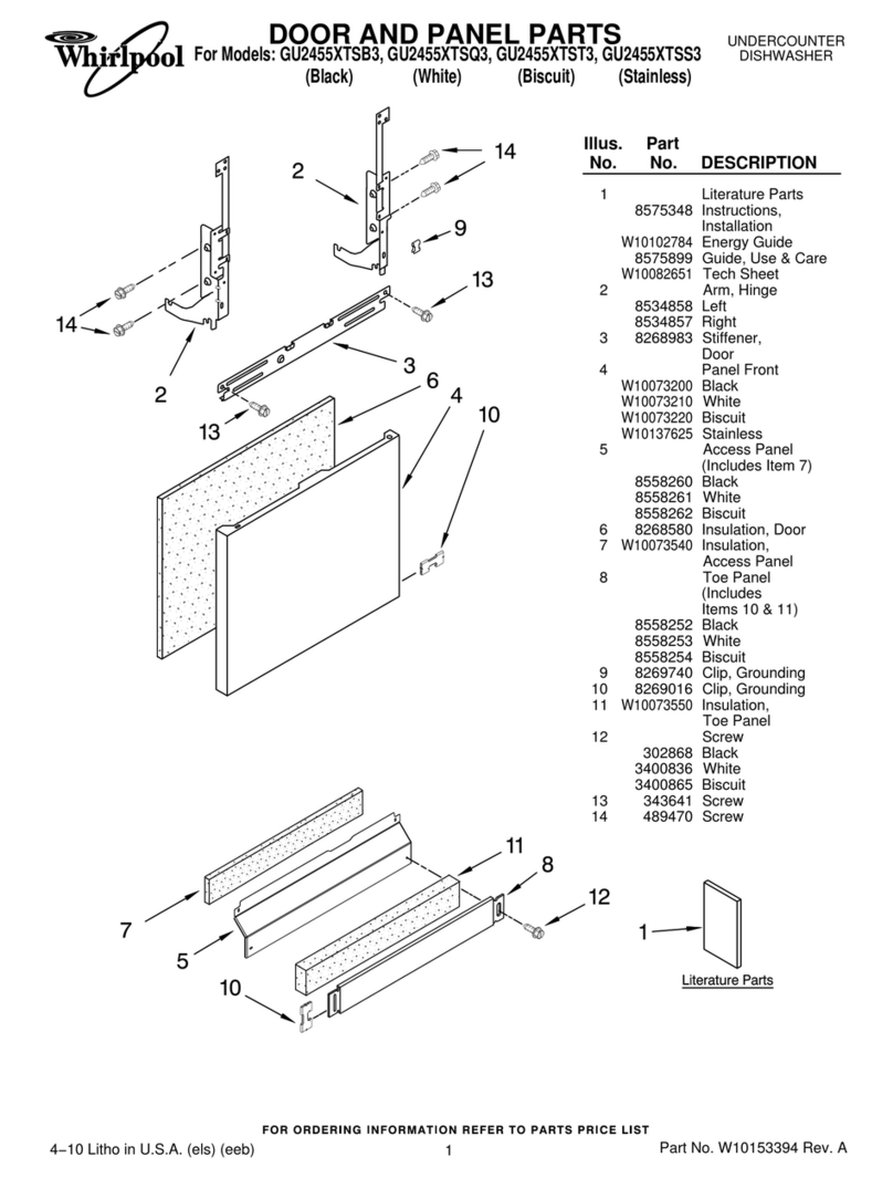 Whirlpool GU2455XTSB3 User manual