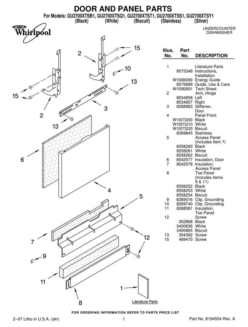 Whirlpool GU2700XTSB1 User manual