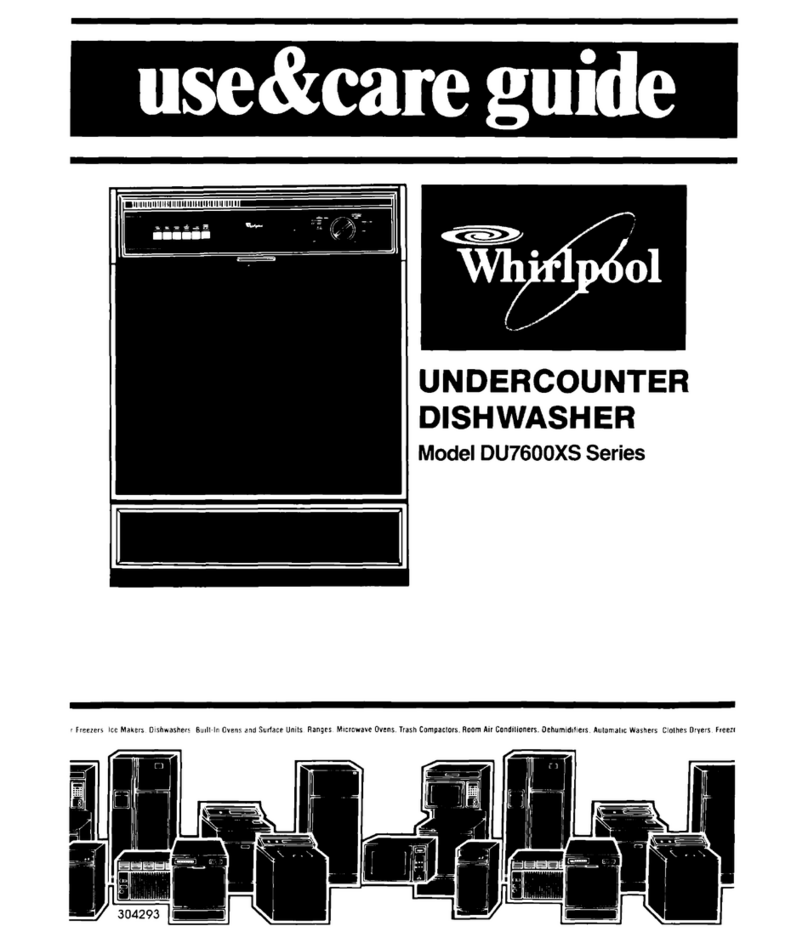 Whirlpool DU7600XS Series User manual