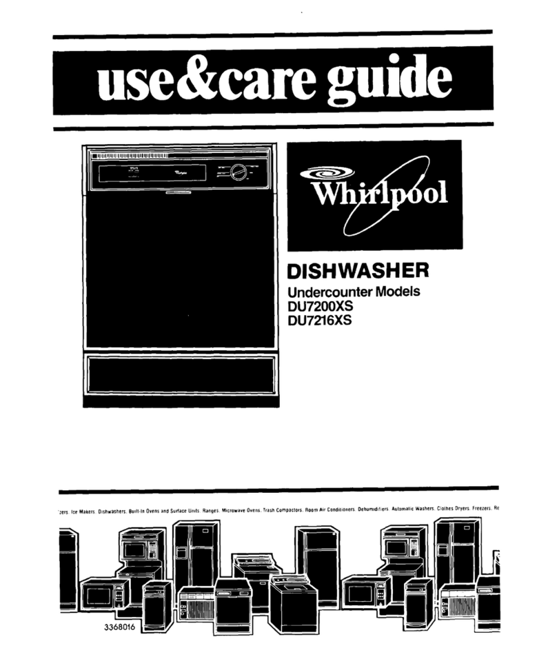 Whirlpool DU7200XS Use & care guide