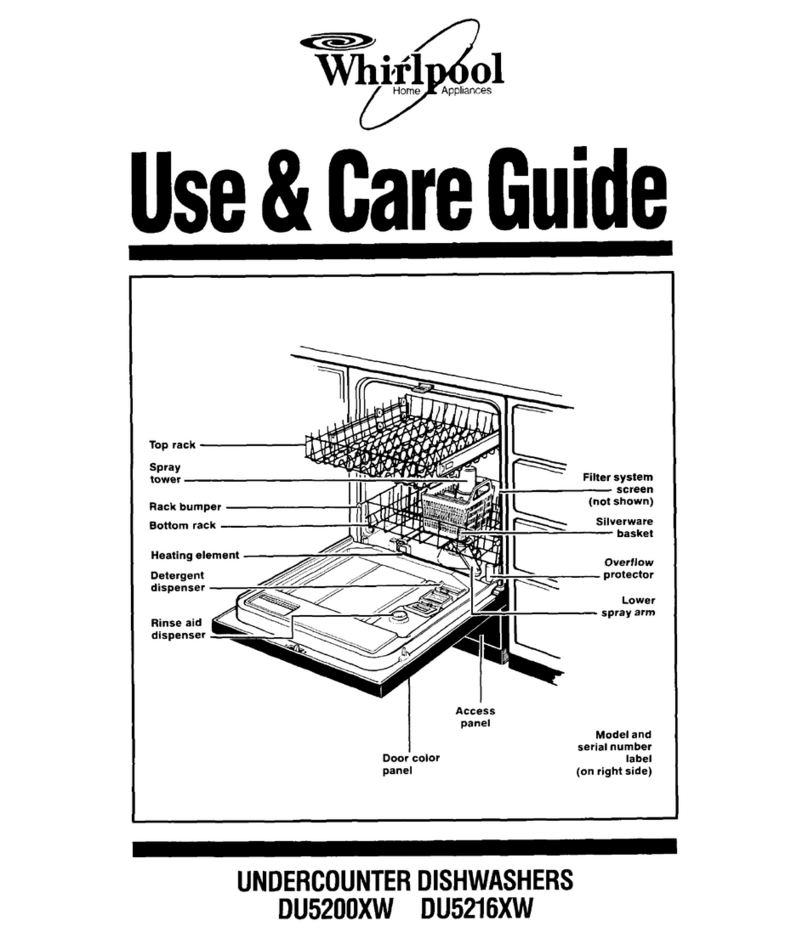 Whirlpool DU52l6XW Use & care guide