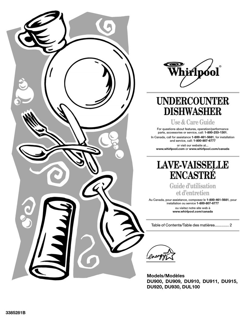 Whirlpool DU900 User manual