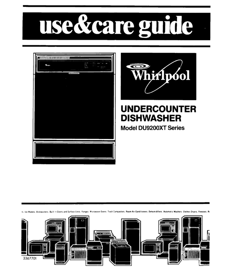 Whirlpool DU9200XT Series User manual