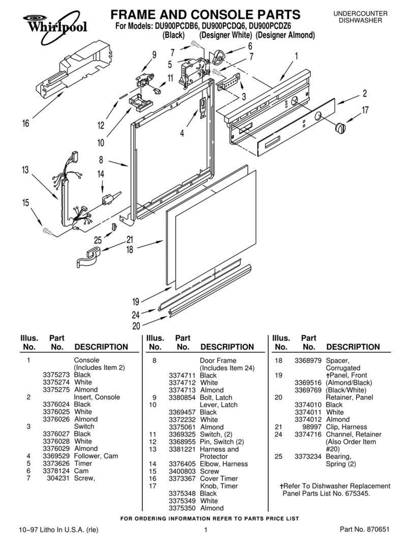 Whirlpool DU900PCDB6 User manual
