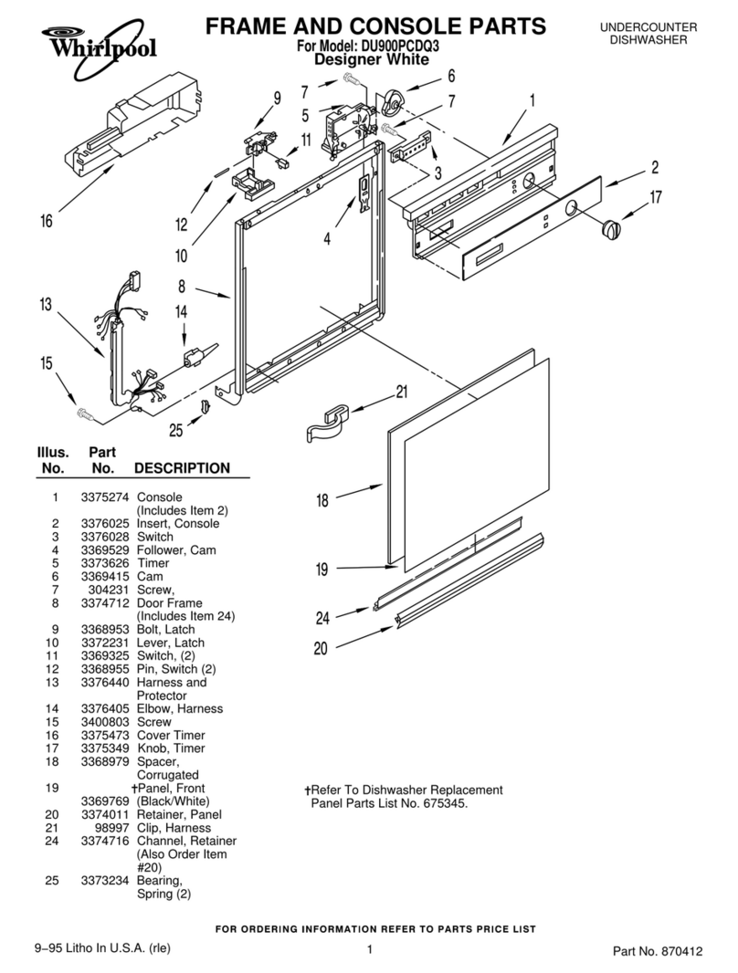 Whirlpool DU900PCDQ3 parts manual