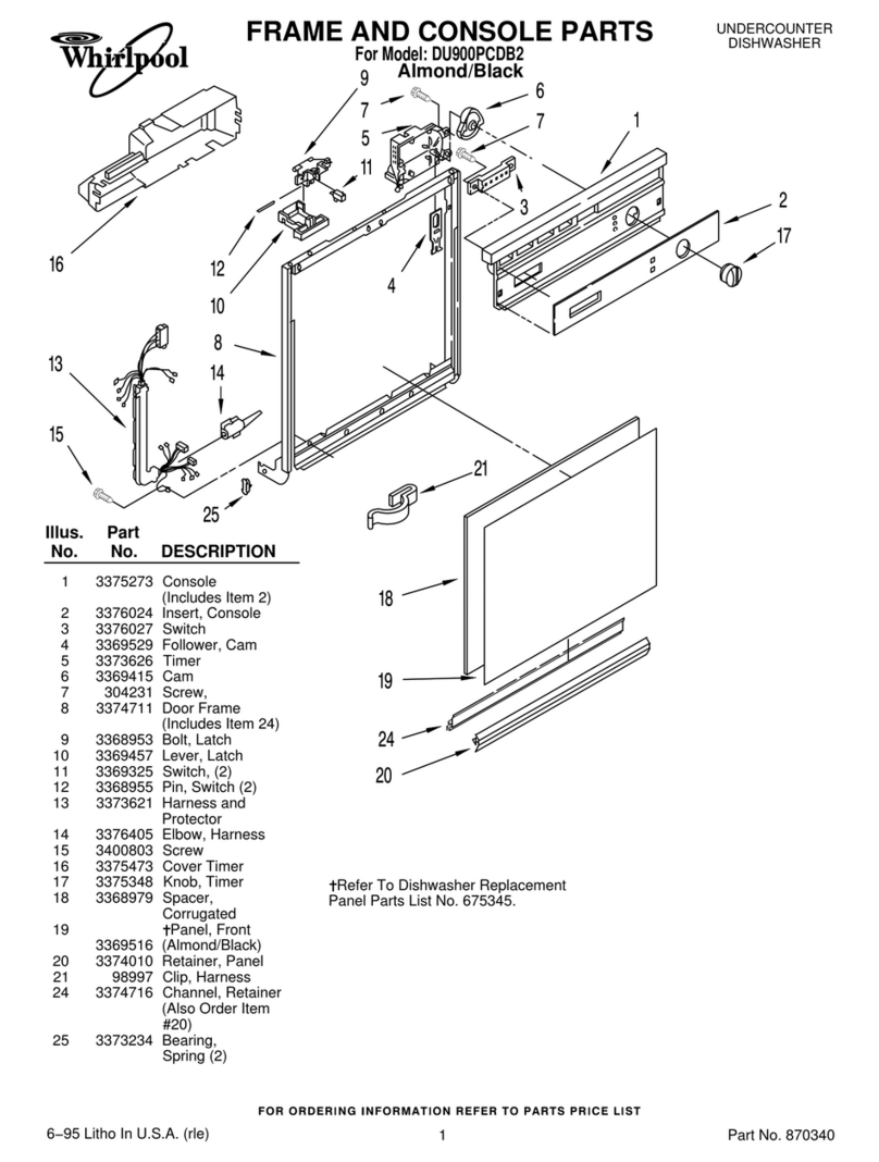 Whirlpool DU900PCDB2 parts manual
