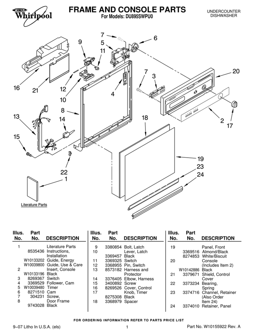 Whirlpool DU895SWPU0 User manual