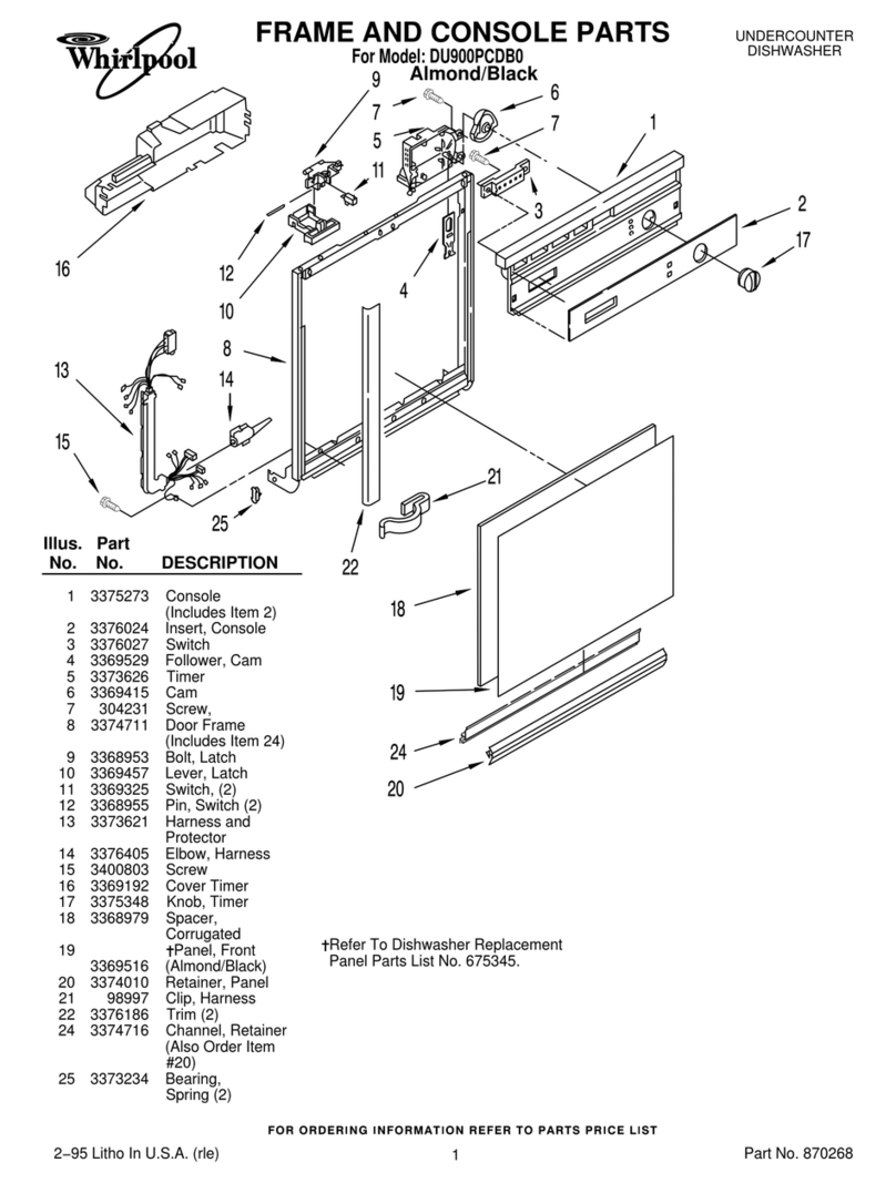 Whirlpool DU900PCDB0 parts list