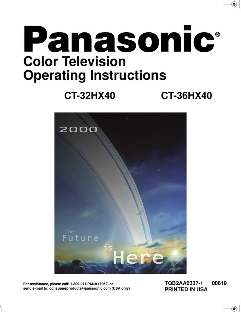 Panasonic CT-32HX40 User manual Panasonic CT-32HX40 User manual