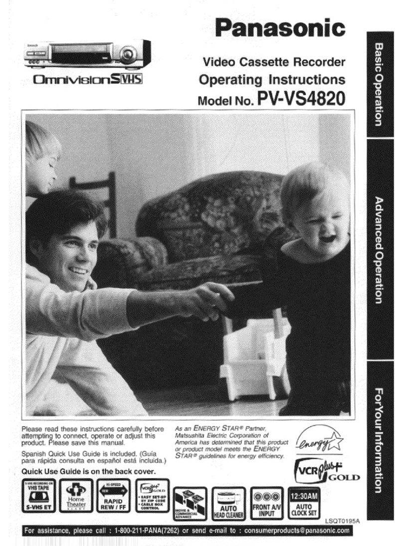 Panasonic Omnivision VHS PV-VS4820 User manual Panasonic Omnivision VHS PV-VS4820 User manual
