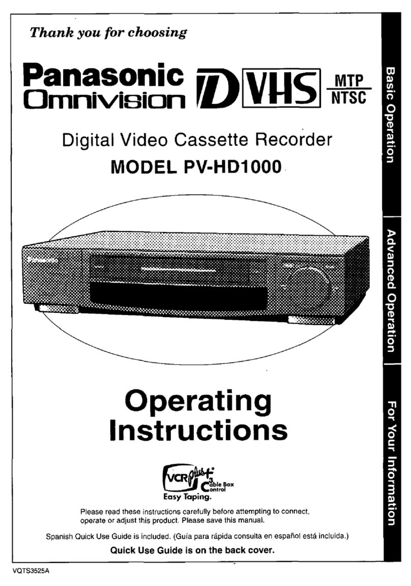 Panasonic Omnivision PV-HD1000 User manual