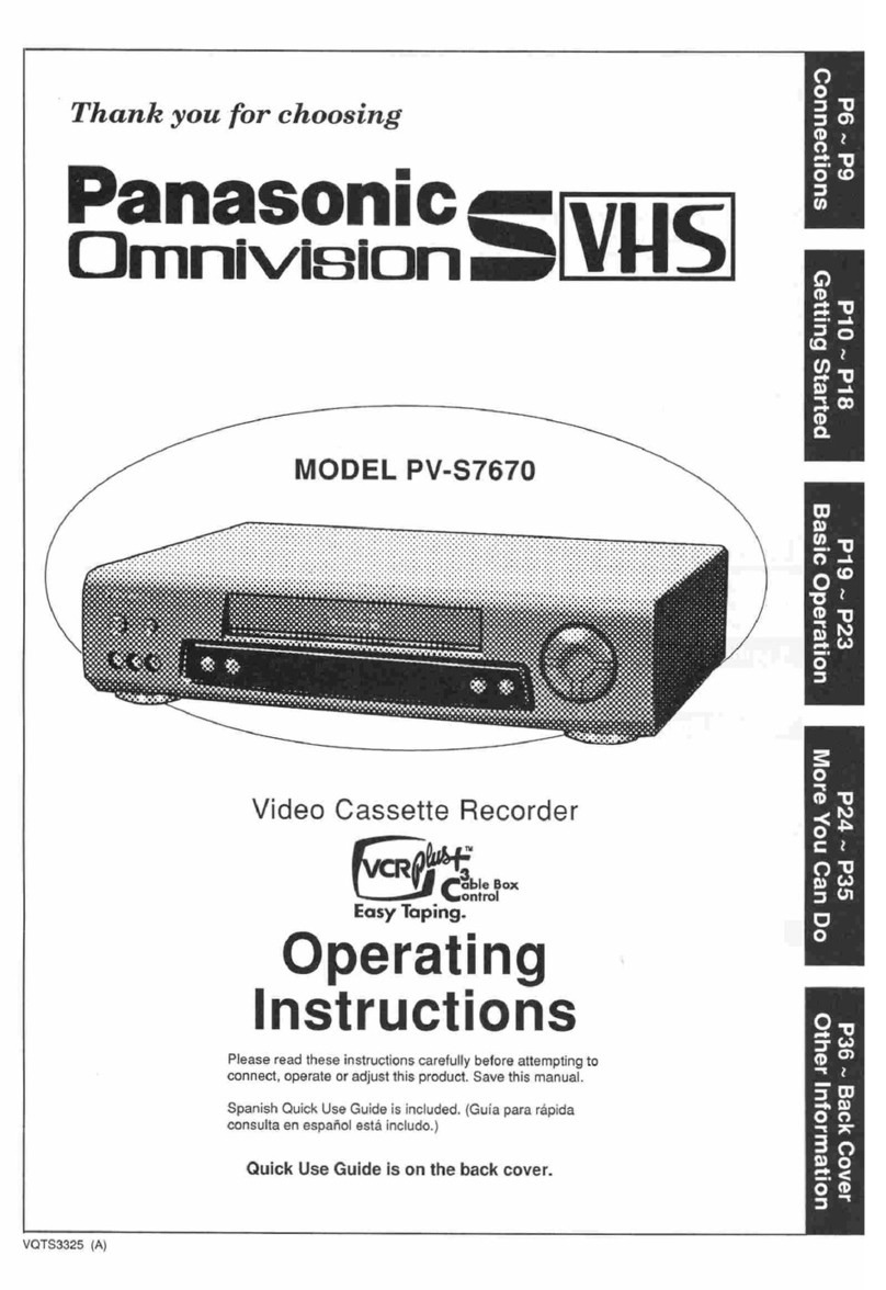 Panasonic Omnivision PV-S7670 User manual Panasonic Omnivision PV-S7670 User manual