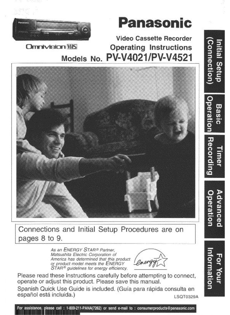 Panasonic Omnivision PV-V4021 User manual